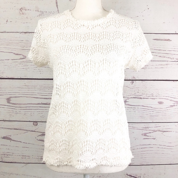 NSF Annette Cream Lace Tee Top - Picture 9 of 9